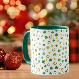 Shamrocks Background Coffee Mugg
