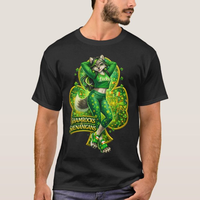 Shamrocks & busstreck t shirt (Framsida)