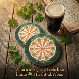 Shamrocks & Celtic Knots Irländsk Pub Underlägg