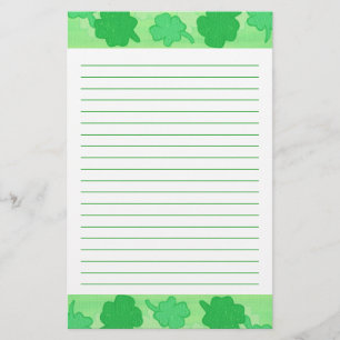 Shamrocks Collage Led Stationery Brevpapper
