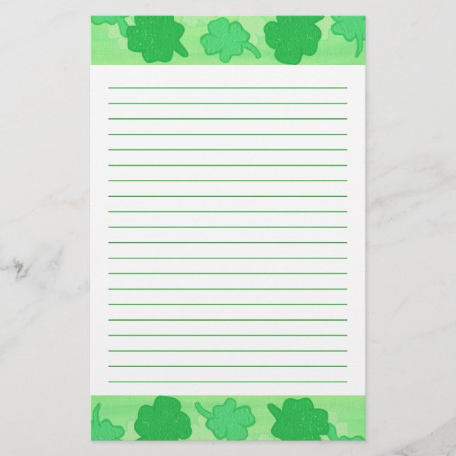 Shamrocks Collage Led Stationery Brevpapper (Framsida)