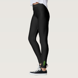 Shamrocks: Enkel svart ankelkonstsamling Leggings