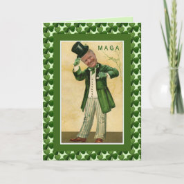Shamrocks för dag MAGA för Donald Trump St. Kort