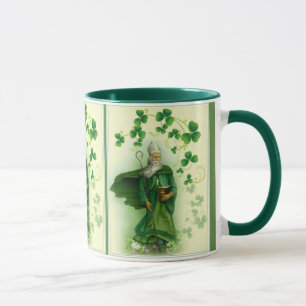 Shamrocks för grönt för St Patrick dagirländar Mugg