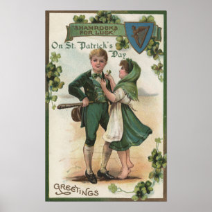Shamrocks för tur poster
