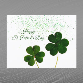 Shamrocks Grönt Confetti St patricks day Helg Vykort