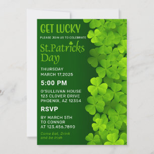 Shamrocks Grönt St. Patrick's Day Inbjudningar