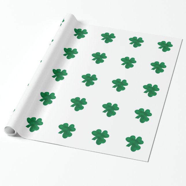 Shamrocks - inpackning av papper presentpapper (Utrullad)