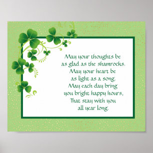 Shamrocks Irish Bluting Poster