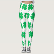 Shamrocks Irish Grönt St. Patricks Day White