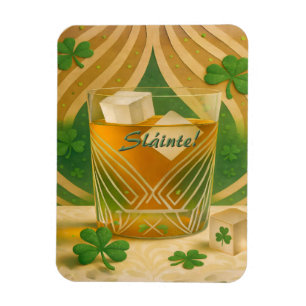 Shamrocks Irländsk Whiskeybägare "Skål!" Magnet
