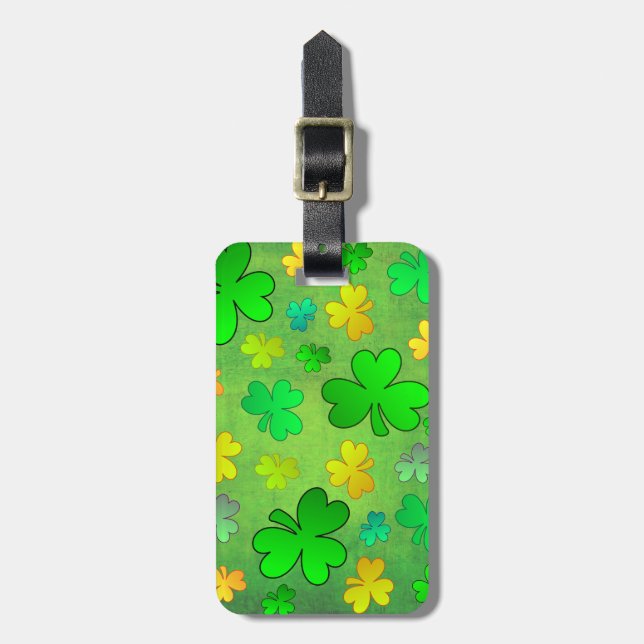 Shamrocks Luggage Tag Bagagebricka (Vertikal Framsida)
