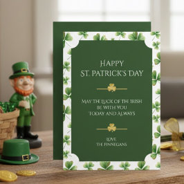 Shamrocks Lycklig St. Patrick's Day Card Inbjudningar