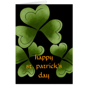 Shamrocks Lycklig St. Patrick's Day Greeting Card Hälsningskort