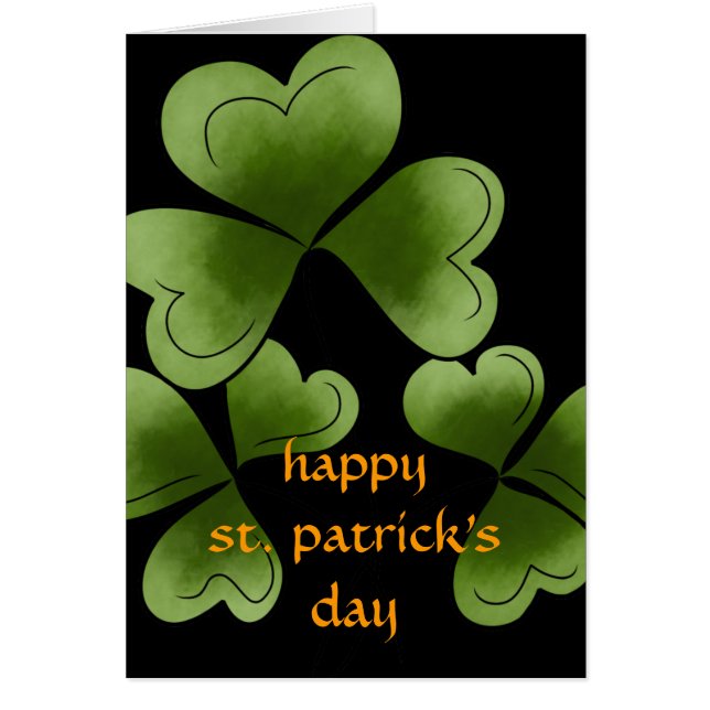 Shamrocks Lycklig St. Patrick's Day Greeting Card Hälsningskort (Framsidan)