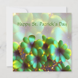 Shamrocks med guld accents, St. Patrick's Day Julkort