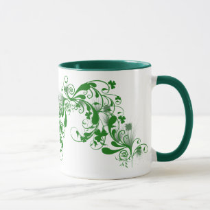 Shamrocks och blom- mugg