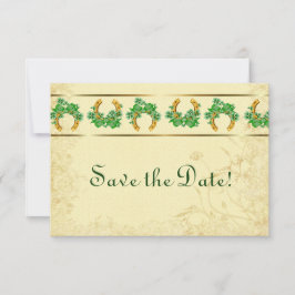 Shamrocks och Guld Irländska Spara Datum Spara Datumet