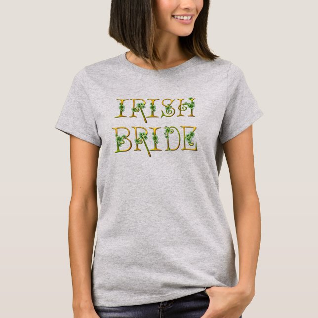Shamrocks och Guld Tee Shirt (Framsida)
