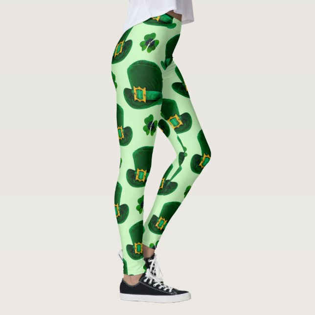 Shamrocks och Leprechaun Hats Leggings (Höger)