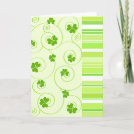 Shamrocks och randar - kort