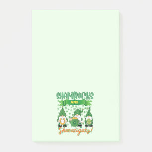 Shamrocks och Shenanigans St patrick's day Lucky Post-it Block