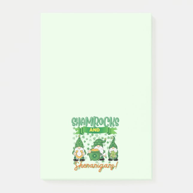Shamrocks och Shenanigans St patrick's day Lucky Post-it Block (Framsida)