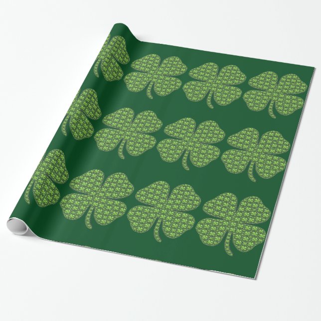 Shamrocks på en Shamrock Presentpapper (Utrullad)