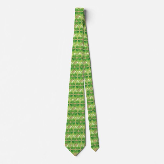 Shamrocks på Guld Irish St. Patrick Tie Bröllop Slips (Framsida)
