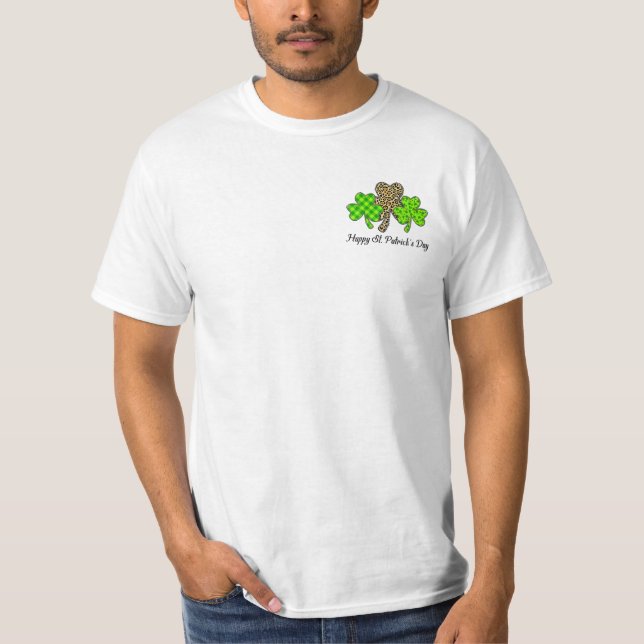 Shamrocks på St Saint patrick T Shirt (Framsida)