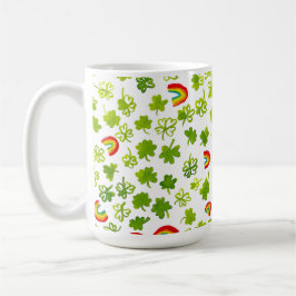 Shamrocks Rainbows Watercolor ST PATRICKS DAY Kaffemugg
