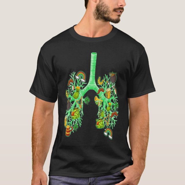 Shamrocks Respiratory Therapist RT St Patrick's Da T Shirt (Framsida)