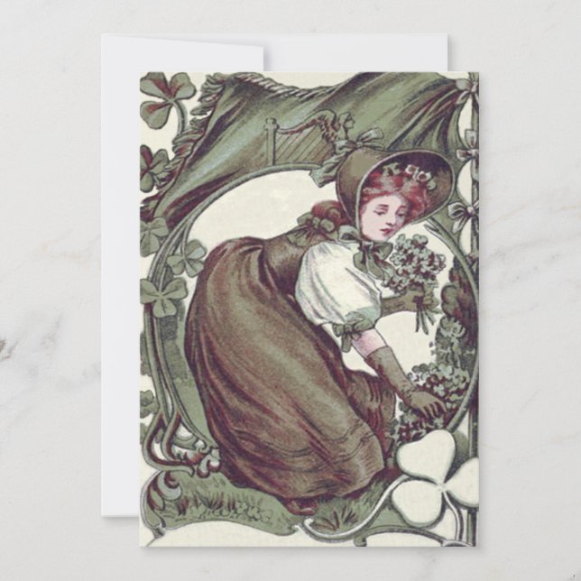 Shamrocks Shamrock Inbjudningar (Framsida)