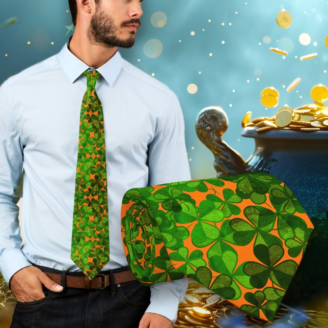 Shamrocks St. Patricks Day Firande Halsduk Slips (Skapare uppladdad)