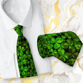 Shamrocks St. Patricks Day Firande Neck Tie Slips