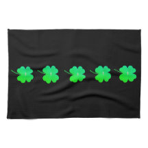 Shamrocks St. Patricks Day Grönt Kitchen Towels