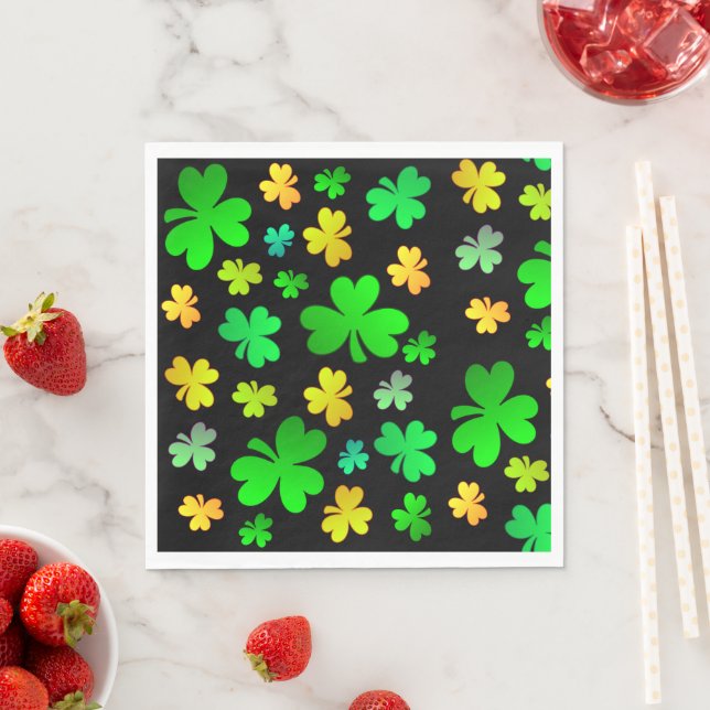 Shamrocks St. Patrick's Day Papper Napkins Pappersservett (Insitu)