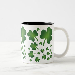 Shamrocks - st patrick's daymugg Två-Tonad mugg