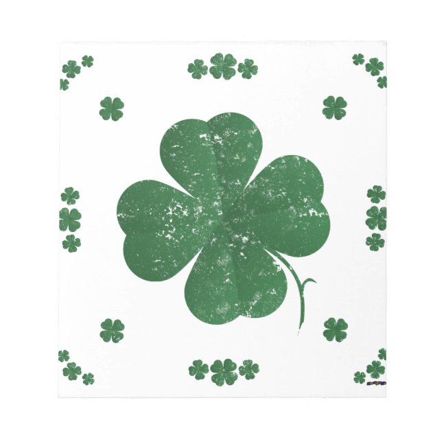 Shamrocks - vintage stil anteckningsblock (Framsida)