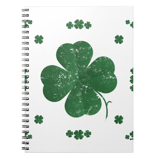 Shamrocks - vintage stil anteckningsbok (Framsidan)