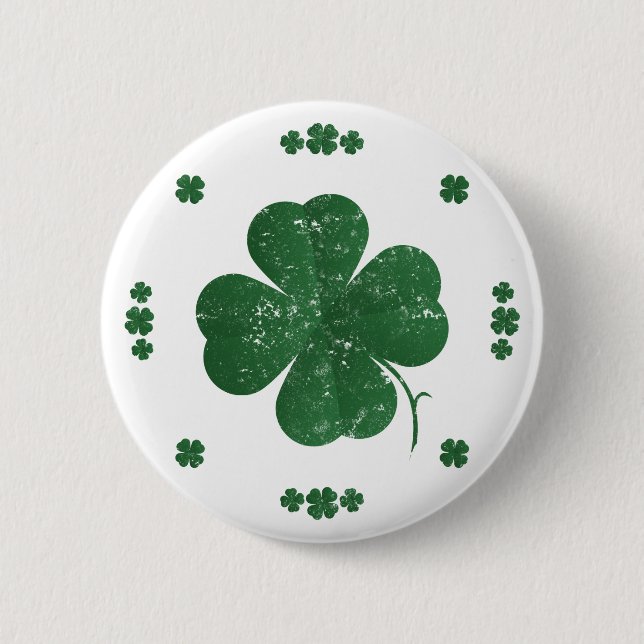Shamrocks - vintage stil knapp (Framsida)