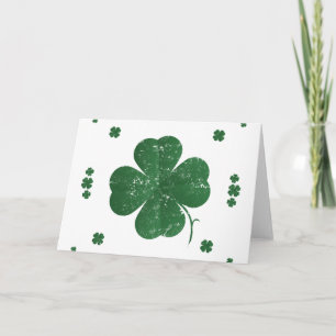 Shamrocks - vintage stil kort