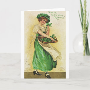 ShamrockSts Patrick för Victorian grönt kort för