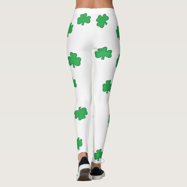ShamrockSts Patrick Yoga för dag flåsar damasker Leggings (Baksida)