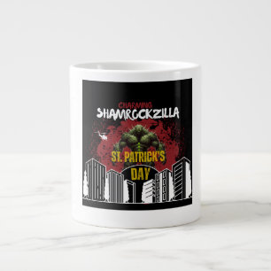 Shamrockzilla: St. Patricks Day Kaiju-odjur Jumbo Mugg