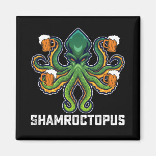 Shamroctopus Bläckfisk Älskare St Patrick's Day Magnet
