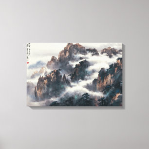 SHAN FÖR MT. HUANG CANVASTRYCK