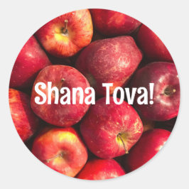 Shana Tova Apple Stickers Runt Klistermärke