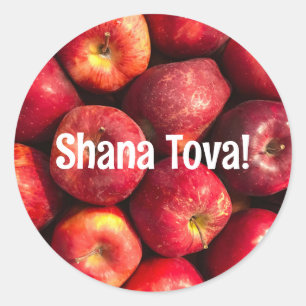 Shana Tova Apple Stickers Runt Klistermärke