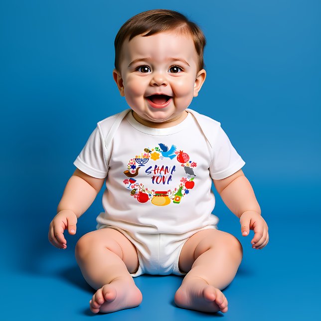 🍯 🍎 🐟 Shana Tova! Gott nytt år1 T Shirt (🍯 🍎🐟 Shana Tova! Happy New Year1 Baby Bodysuit)